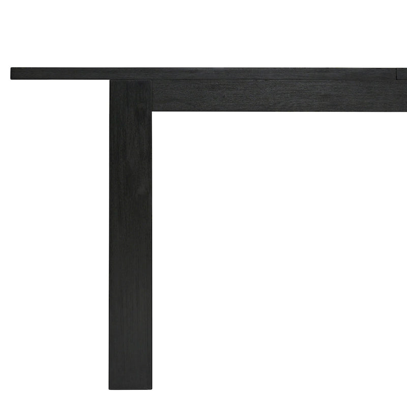 Butterfly Leaf Extendable Dining Table – Brushed Smoke, Solid Acacia Wood, Seats up to 10, 2-Person Assembly