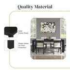 Butterfly Leaf Extendable Dining Table – Brushed Smoke, Solid Acacia Wood, Seats up to 10, 2-Person Assembly