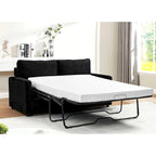 70" Corduroy Sleeper Sofa with Pull-Out Mattress – Ivory / Dark Green / Grey / Black, Square Arms, Seats 2–3