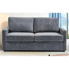 70" Corduroy Sleeper Sofa with Pull-Out Mattress – Ivory / Dark Green / Grey / Black, Square Arms, Seats 2–3