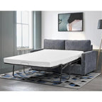 70" Corduroy Sleeper Sofa with Pull-Out Mattress – Ivory / Dark Green / Grey / Black, Square Arms, Seats 2–3