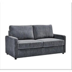 70" Corduroy Sleeper Sofa with Pull-Out Mattress – Ivory / Dark Green / Grey / Black, Square Arms, Seats 2–3