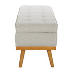 Mid-Century Storage Bench – Green / Orange / Grey / Charcoal Faux Leather / Linen, Nail-Head Trim, Single