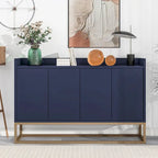 Black / White / Navy Sideboard Cabinet with Gold Legs – Single-Person Assembly