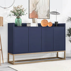 Black / White / Navy Sideboard Cabinet with Gold Legs – Single-Person Assembly