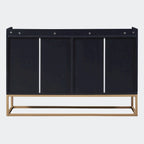 Black / White / Navy Sideboard Cabinet with Gold Legs – Single-Person Assembly