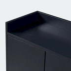 Black / White / Navy Sideboard Cabinet with Gold Legs – Single-Person Assembly