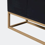 Black / White / Navy Sideboard Cabinet with Gold Legs – Single-Person Assembly