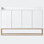 Black / White / Navy Sideboard Cabinet with Gold Legs – Single-Person Assembly