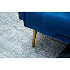 75" Tufted Velvet Convertible Sleeper Sofa – Dark Blue / Green / Army Green / Rose / Ginger / Dark Grey / Beige, Chrome Legs, Seats 2