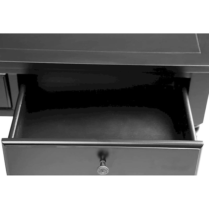 Console Table with 2 Drawers & Bottom Shelf – Blue / White / Walnut / Black / Dark Walnut, Solid Rubberwood, Single