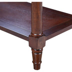Console Table with 2 Drawers & Bottom Shelf – Blue / White / Walnut / Black / Dark Walnut, Solid Rubberwood, Single