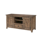 60" Solid Pine TV Stand – White & Grey / Natural / White / Black & Brown / Cream White & Brown, Farmhouse Rustic, Single