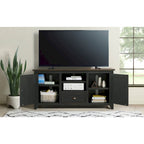 60" Solid Pine TV Stand – White & Grey / Natural / White / Black & Brown / Cream White & Brown, Farmhouse Rustic, Single