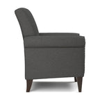 Transitional Upholstered Arm Chair – Taupe-Grey / Caribbean Blue / Charcoal Grey, Nail Head Trim, Single