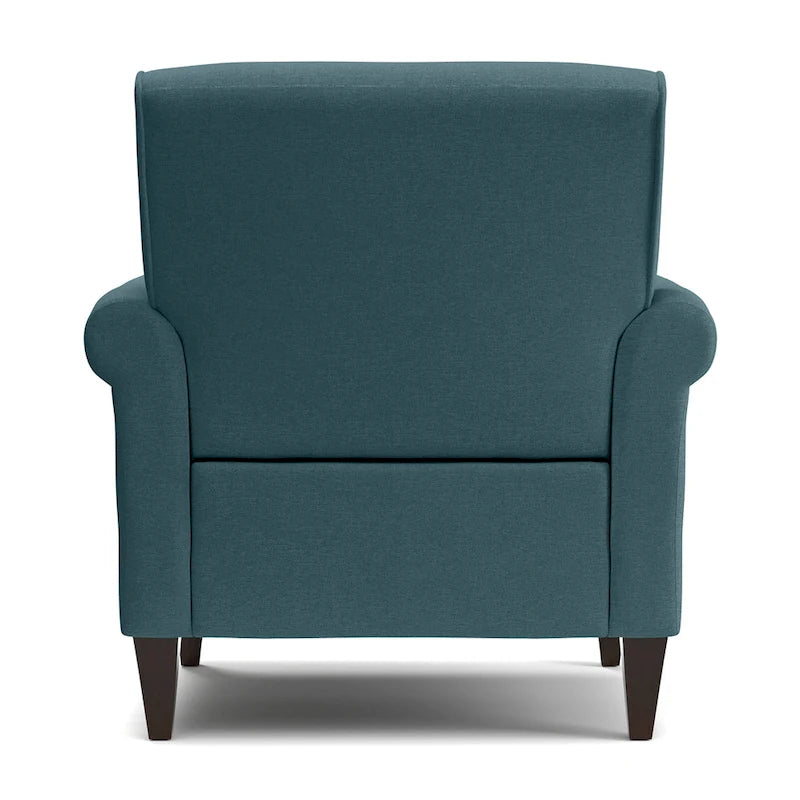 Transitional Upholstered Arm Chair – Taupe-Grey / Caribbean Blue / Charcoal Grey, Nail Head Trim, Single