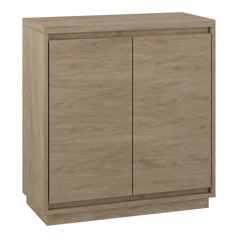 30" Rectangular Accent Cabinet with 2 Doors – Antiqued Gray Oak / Black Grain / White / Alder White, Single-Person Assembly