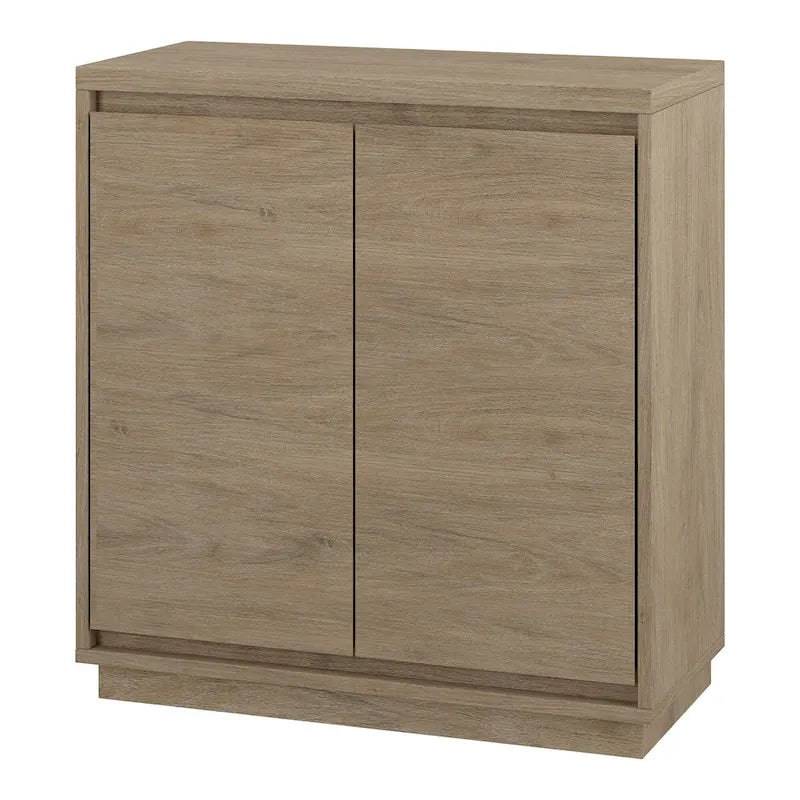30" Rectangular Accent Cabinet with 2 Doors – Antiqued Gray Oak / Black Grain / White / Alder White, Single-Person Assembly