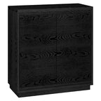 30" Rectangular Accent Cabinet with 2 Doors – Antiqued Gray Oak / Black Grain / White / Alder White, Single-Person Assembly