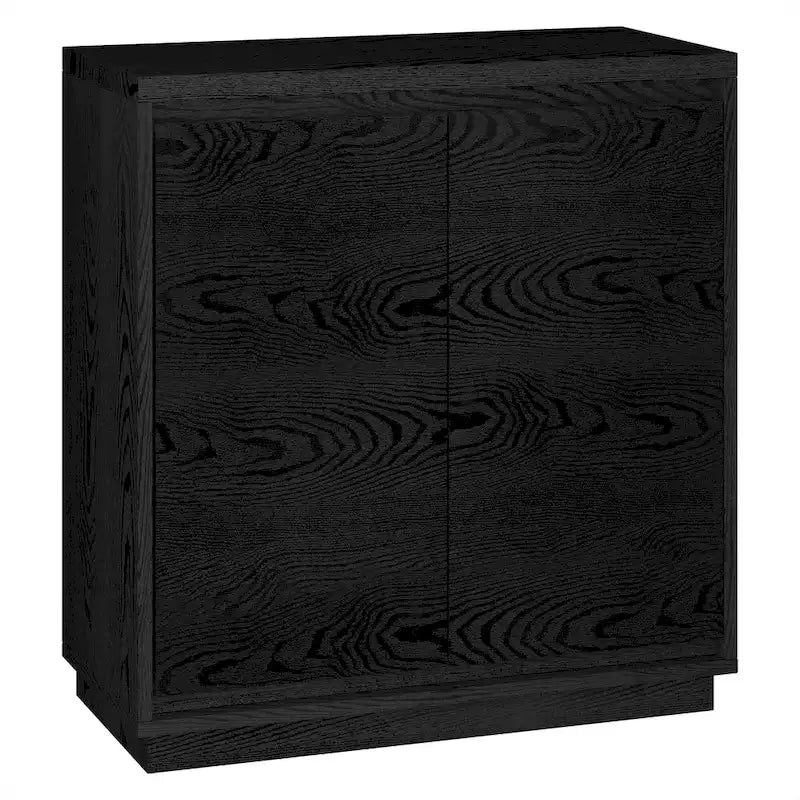 30" Rectangular Accent Cabinet with 2 Doors – Antiqued Gray Oak / Black Grain / White / Alder White, Single-Person Assembly