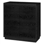 30" Rectangular Accent Cabinet with 2 Doors – Antiqued Gray Oak / Black Grain / White / Alder White, Single-Person Assembly