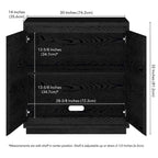 30" Rectangular Accent Cabinet with 2 Doors – Antiqued Gray Oak / Black Grain / White / Alder White, Single-Person Assembly