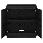 30" Rectangular Accent Cabinet with 2 Doors – Antiqued Gray Oak / Black Grain / White / Alder White, Single-Person Assembly