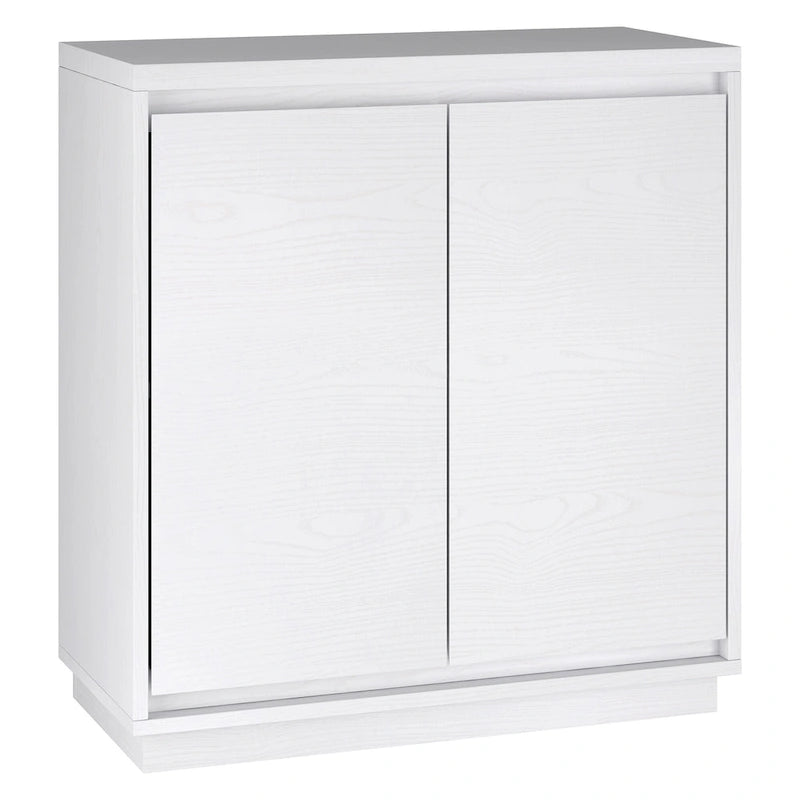 30" Rectangular Accent Cabinet with 2 Doors – Antiqued Gray Oak / Black Grain / White / Alder White, Single-Person Assembly