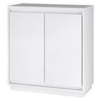30" Rectangular Accent Cabinet with 2 Doors – Antiqued Gray Oak / Black Grain / White / Alder White, Single-Person Assembly