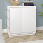 30" Rectangular Accent Cabinet with 2 Doors – Antiqued Gray Oak / Black Grain / White / Alder White, Single-Person Assembly
