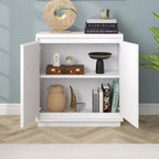 30" Rectangular Accent Cabinet with 2 Doors – Antiqued Gray Oak / Black Grain / White / Alder White, Single-Person Assembly