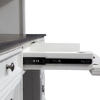 Jr. Executive Desk with 2 Locking File Drawers & Keyboard Tray – Charcoal & White, Pine & Oak Veneer, Single