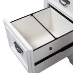 Jr. Executive Desk with 2 Locking File Drawers & Keyboard Tray – Charcoal & White, Pine & Oak Veneer, Single