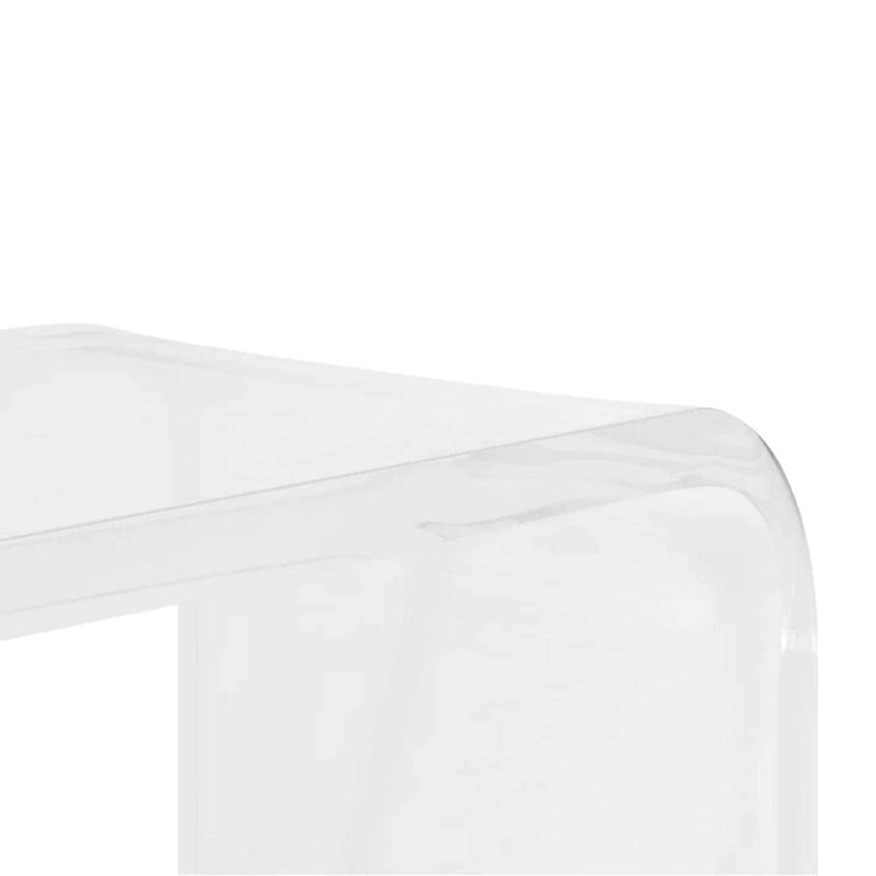 Acrylic Console Table with Gold Metal Legs – Clear & Gold, Contemporary Style, Single