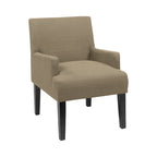 Woven Fabric Accent Chair – 12 Colors, Box Spring Seat, Espresso Wood Frame, Single