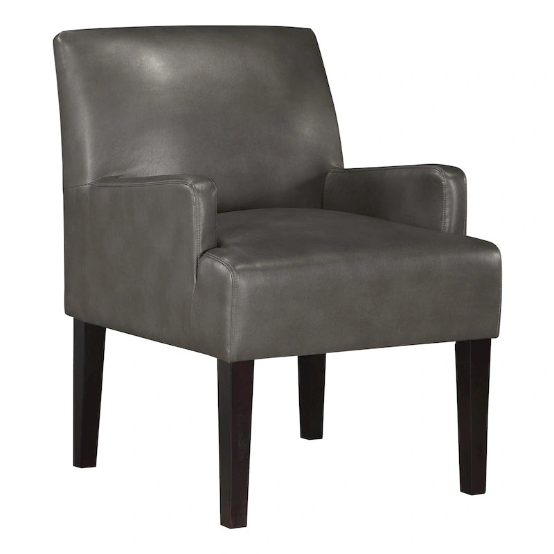 Woven Fabric Accent Chair – 12 Colors, Box Spring Seat, Espresso Wood Frame, Single