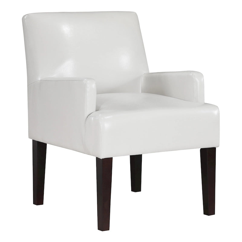Woven Fabric Accent Chair – 12 Colors, Box Spring Seat, Espresso Wood Frame, Single