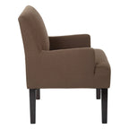 Woven Fabric Accent Chair – 12 Colors, Box Spring Seat, Espresso Wood Frame, Single