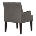 Woven Fabric Accent Chair – 12 Colors, Box Spring Seat, Espresso Wood Frame, Single