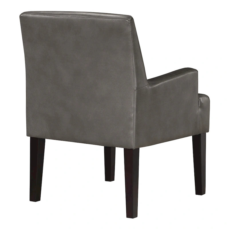 Woven Fabric Accent Chair – 12 Colors, Box Spring Seat, Espresso Wood Frame, Single