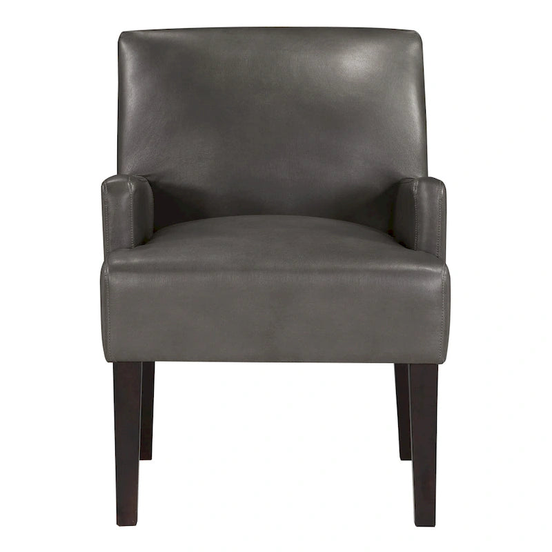 Woven Fabric Accent Chair – 12 Colors, Box Spring Seat, Espresso Wood Frame, Single