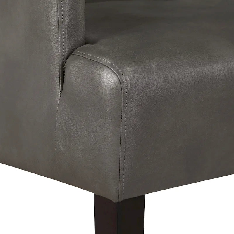 Woven Fabric Accent Chair – 12 Colors, Box Spring Seat, Espresso Wood Frame, Single