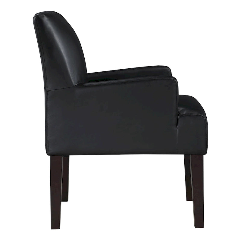 Woven Fabric Accent Chair – 12 Colors, Box Spring Seat, Espresso Wood Frame, Single