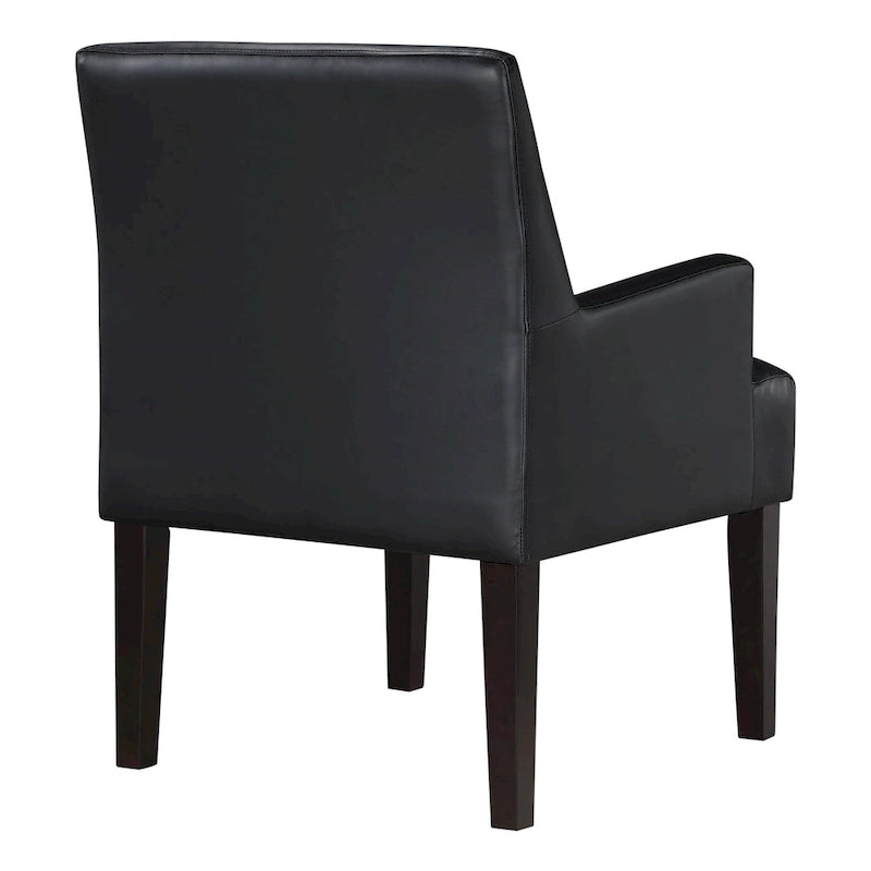 Woven Fabric Accent Chair – 12 Colors, Box Spring Seat, Espresso Wood Frame, Single