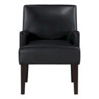 Woven Fabric Accent Chair – 12 Colors, Box Spring Seat, Espresso Wood Frame, Single
