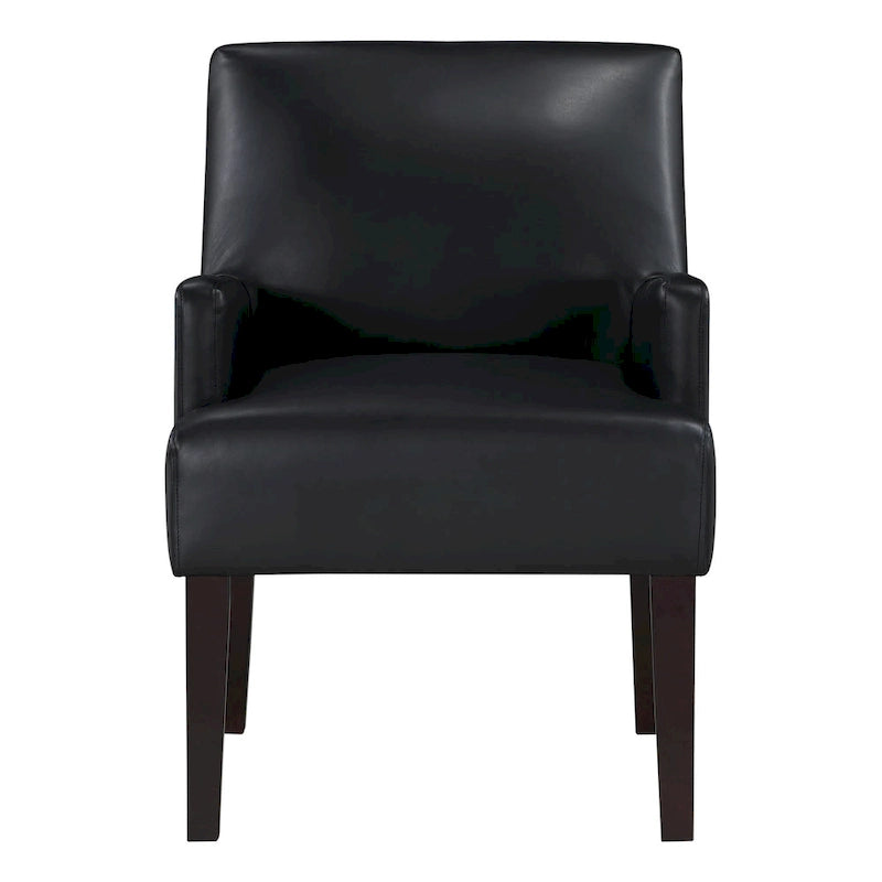 Woven Fabric Accent Chair – 12 Colors, Box Spring Seat, Espresso Wood Frame, Single