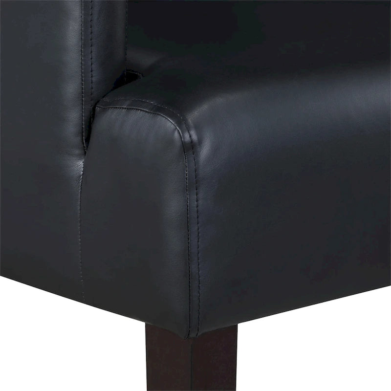 Woven Fabric Accent Chair – 12 Colors, Box Spring Seat, Espresso Wood Frame, Single