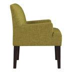 Woven Fabric Accent Chair – 12 Colors, Box Spring Seat, Espresso Wood Frame, Single