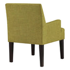 Woven Fabric Accent Chair – 12 Colors, Box Spring Seat, Espresso Wood Frame, Single