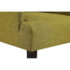 Woven Fabric Accent Chair – 12 Colors, Box Spring Seat, Espresso Wood Frame, Single